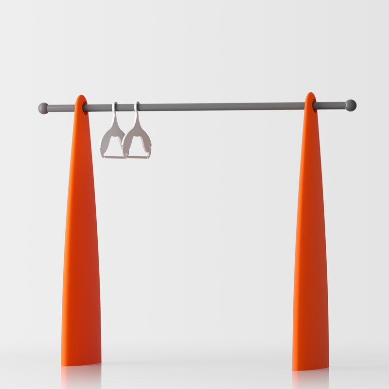 Atelier free-standing coat stand - orange 1