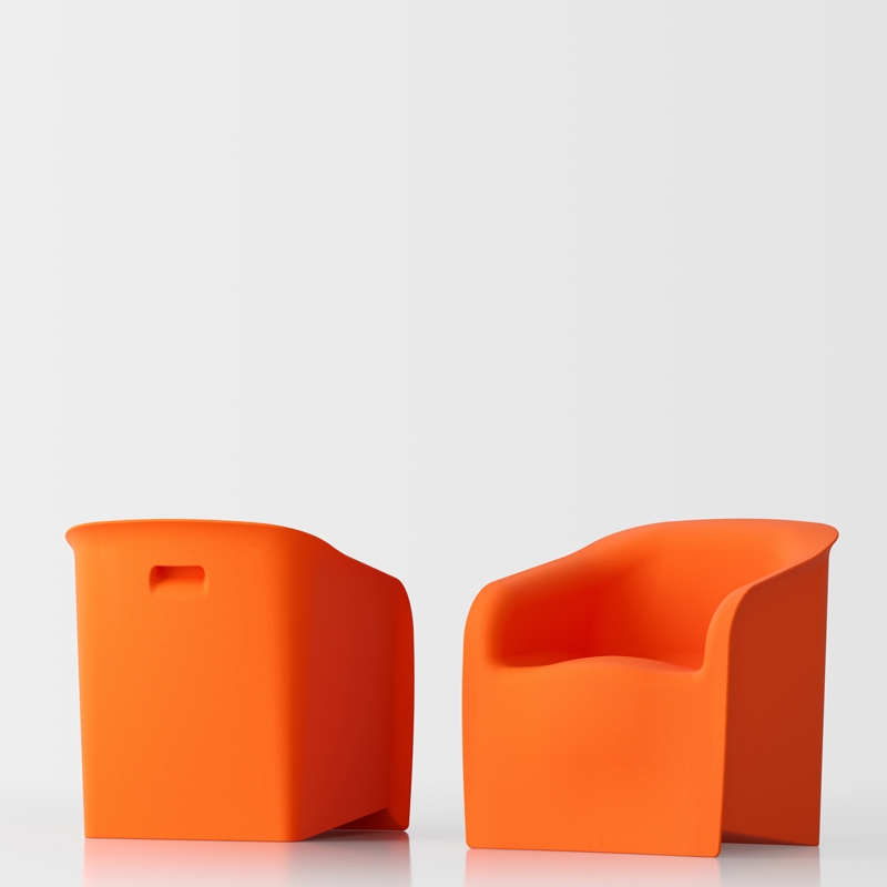 Lady design armchair - orange 1