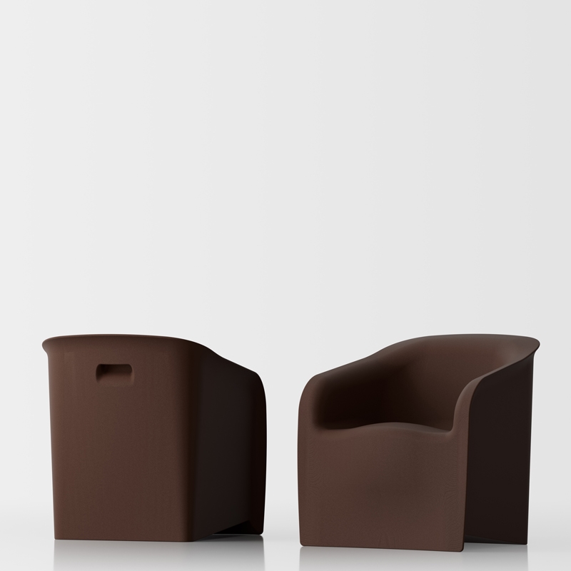 Lady design armchair - brown 1