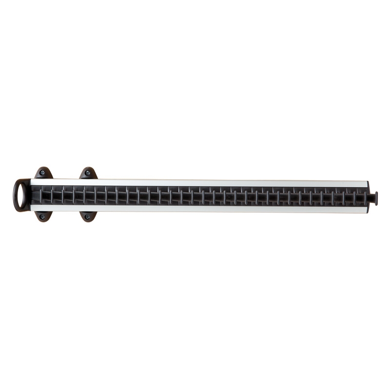 Portacravatte estraibile - 32 ganci - nero-alluminio satinato 1