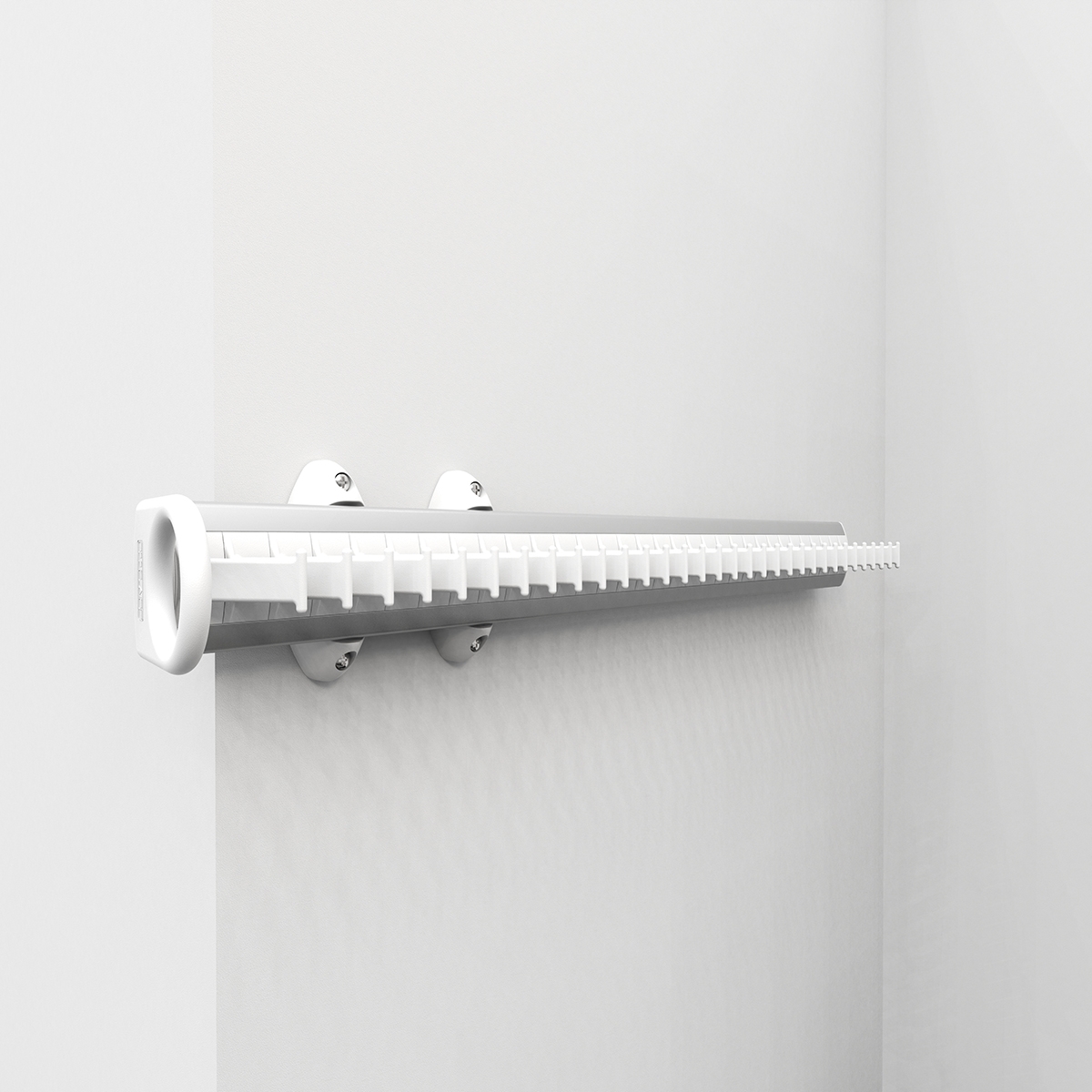 Pull-out tie rack - 32 hooks - white-bright aluminium 1