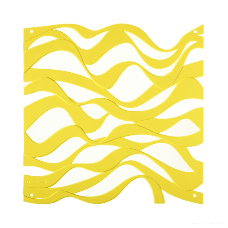 VedoNonVedo Onda decorative element for furnishing and dividing rooms - yellow 1