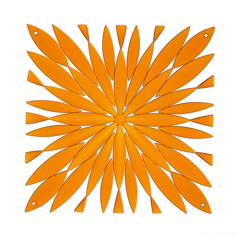 VedoNonVedo Daisy élément décoratif pour meubler et diviser les espaces -orange transparent 1