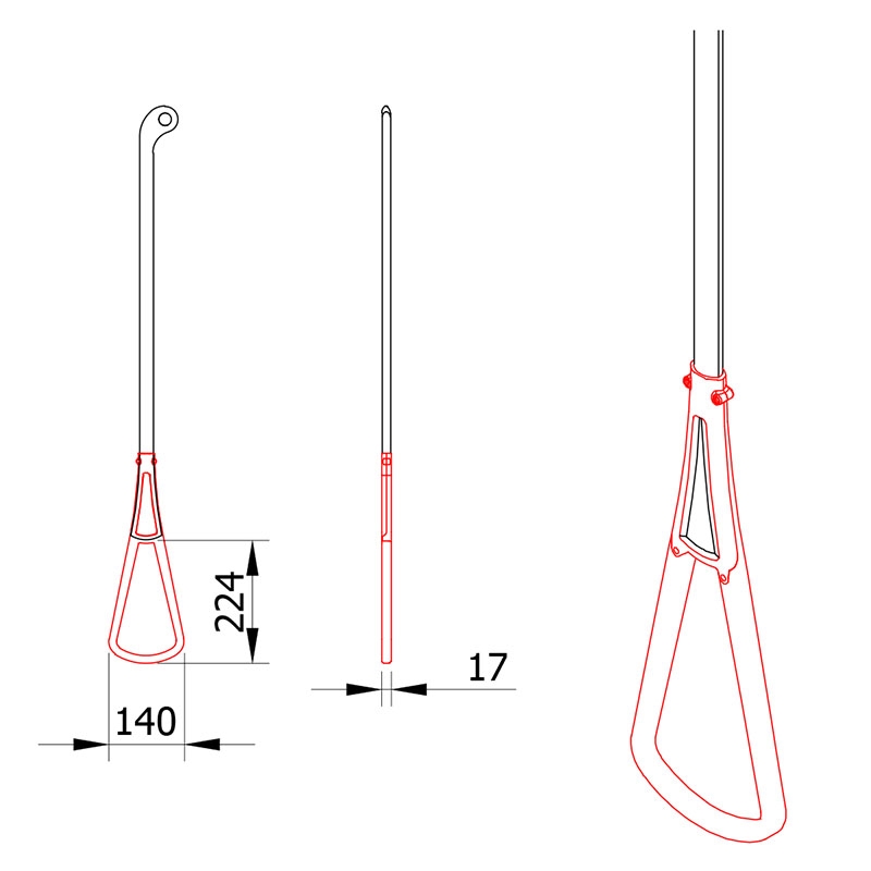 Accessoire pour allonger la poignée de la penderie Servetto 2004 3