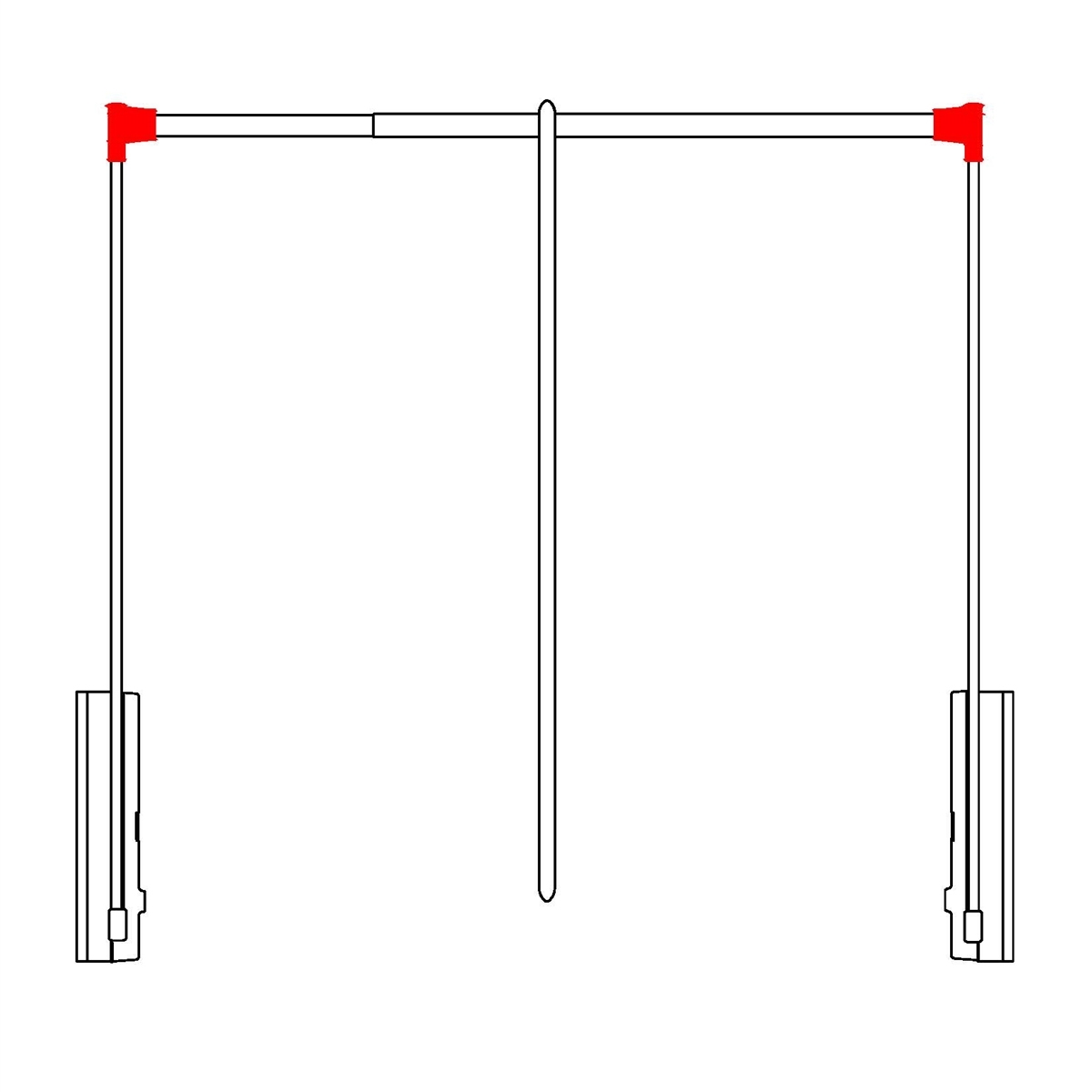 Paire de pièce d'angle avec vis - gris 1