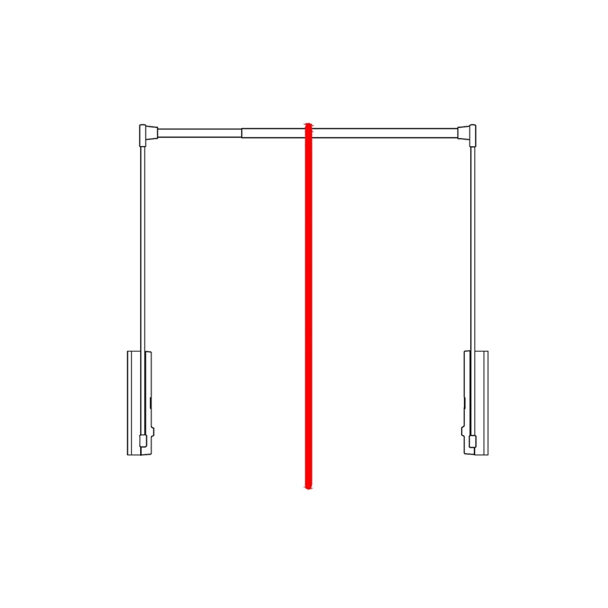 Zugstange Standard 870 mm - grau 1