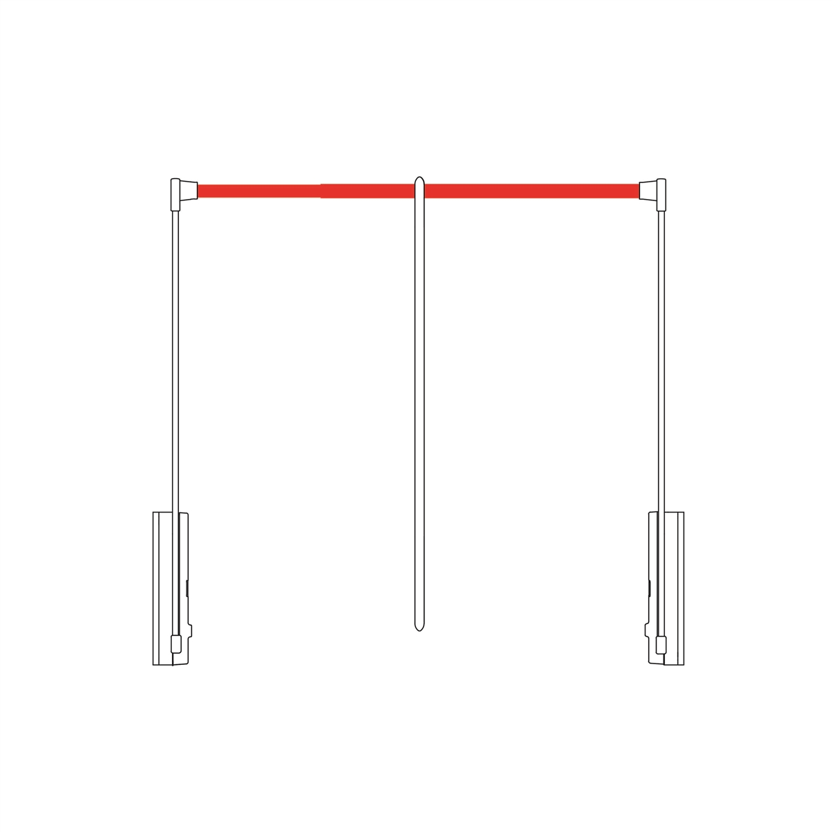 Tubo portabiti cm 77-120 - cromato 1