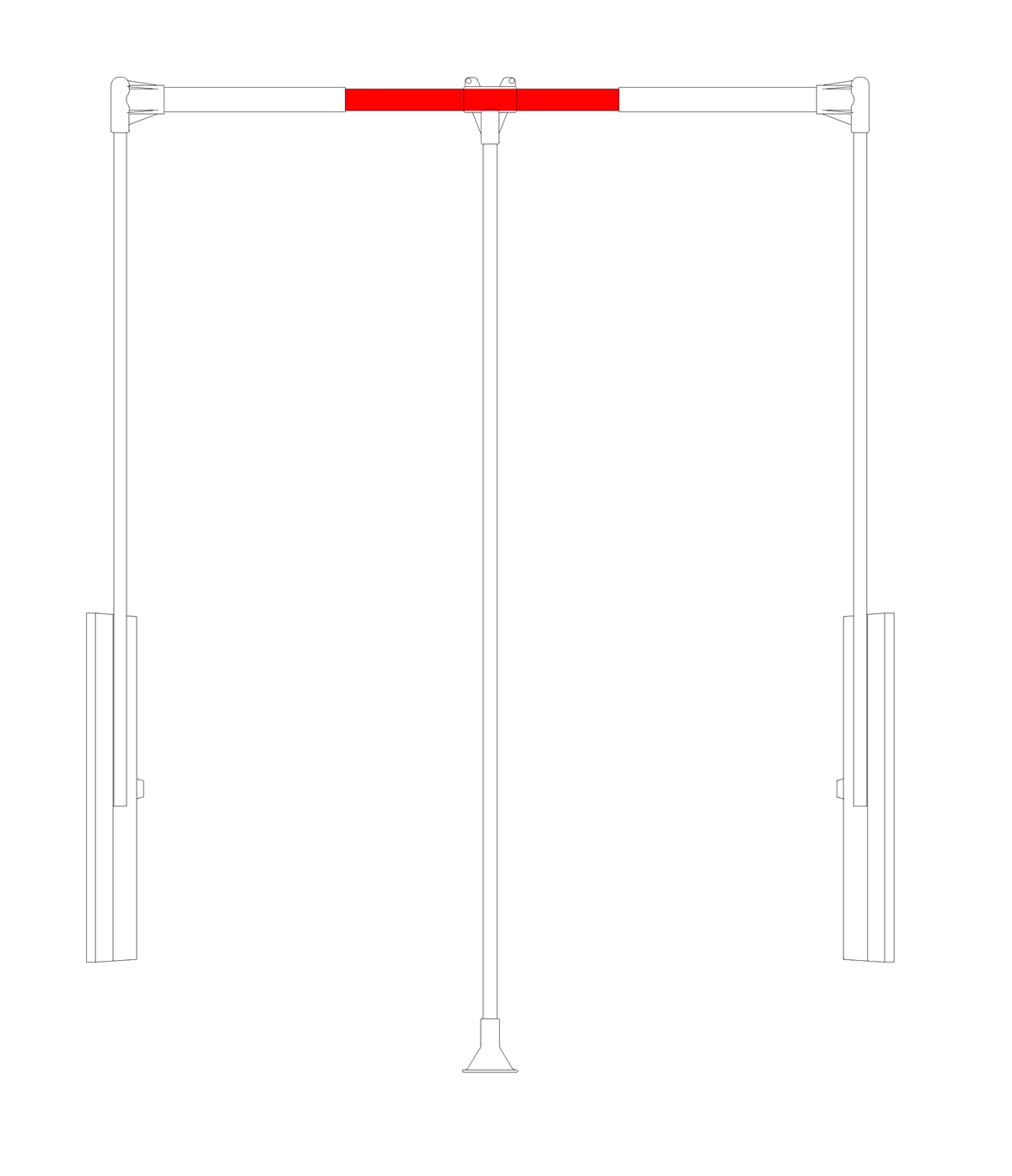 Tubo centrale cm 86 cromato (estensione cm 119-145) 1