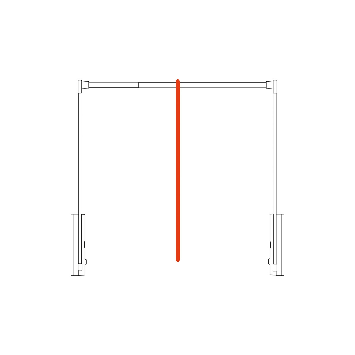 Standard handle 770 mm - white 1