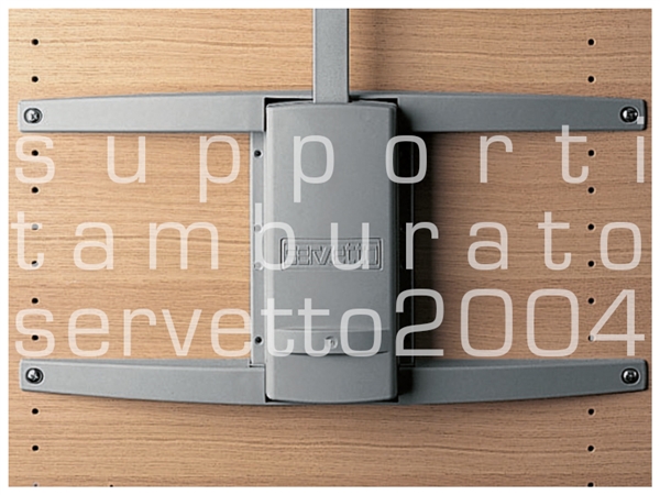 Serie de 4 supports pour montants en panneau perforé - Servetto 2004