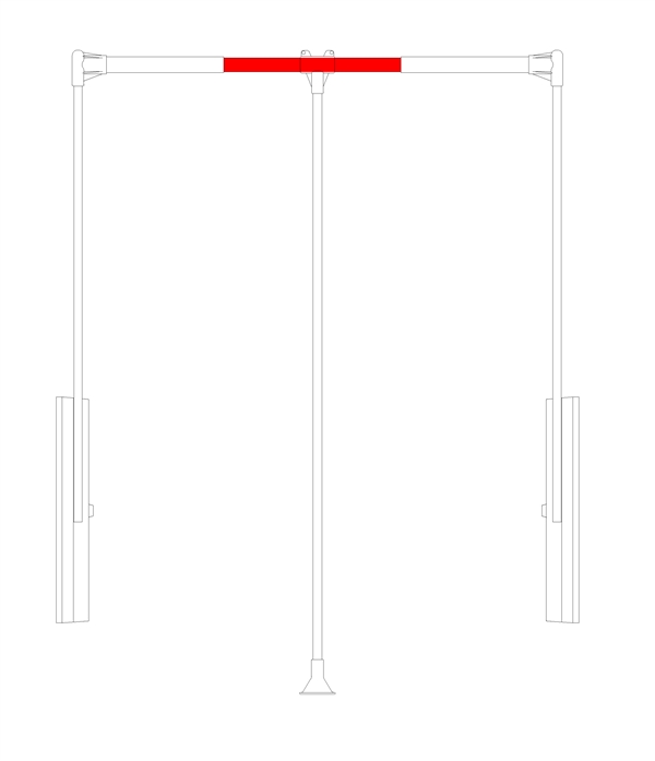 Tubo centrale cm 86 cromato (estensione cm 119-145)