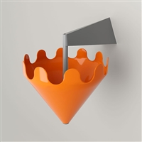 Fiocco gloss orange - wall bracket matt grey 1