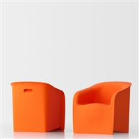 Lady design armchair - orange 1