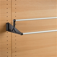 Tac - extendable wall-mounted shoe rack - black-satin aluminium 1