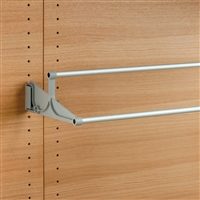 Tac - extendable wall-mounted shoe rack - grey-satin aluminium 1