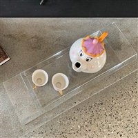 Plateau Carlotta transparent, modern et de design 1