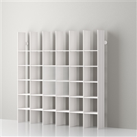 Mas 36 Servetto modular aluminium bookcase - white aluminium-white opale 1