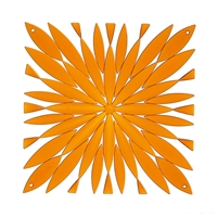 VedoNonVedo Daisy dekoratives Element zur Einrichtung und Teilung von Räumen - orange transparent 1