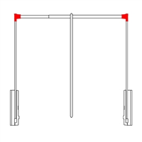 Paire de pièce d'angle avec vis - gris 1