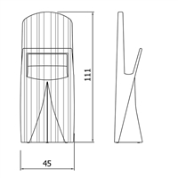Eccopanta gessato bedroom coat stand - marrone 6