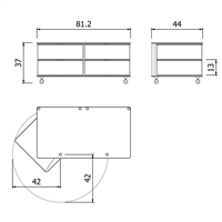 Itaca 2+2 Swivel-opening chest of drawers 3