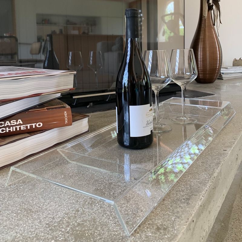 Vassoio Portasoldi Trasparente VITAdisplays - Piatto Contanti ECONOMY Con Base Personalizzabile, 20.5x17.5cm - Foto 8