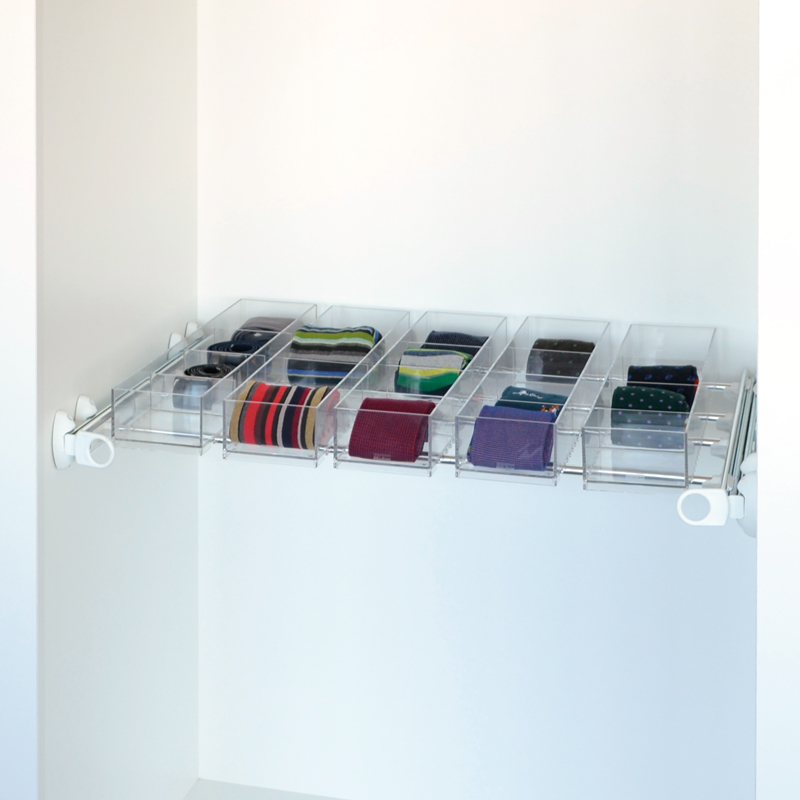 Plus - Schrankeinsatz 5J - transparent - Aluminium glänzend