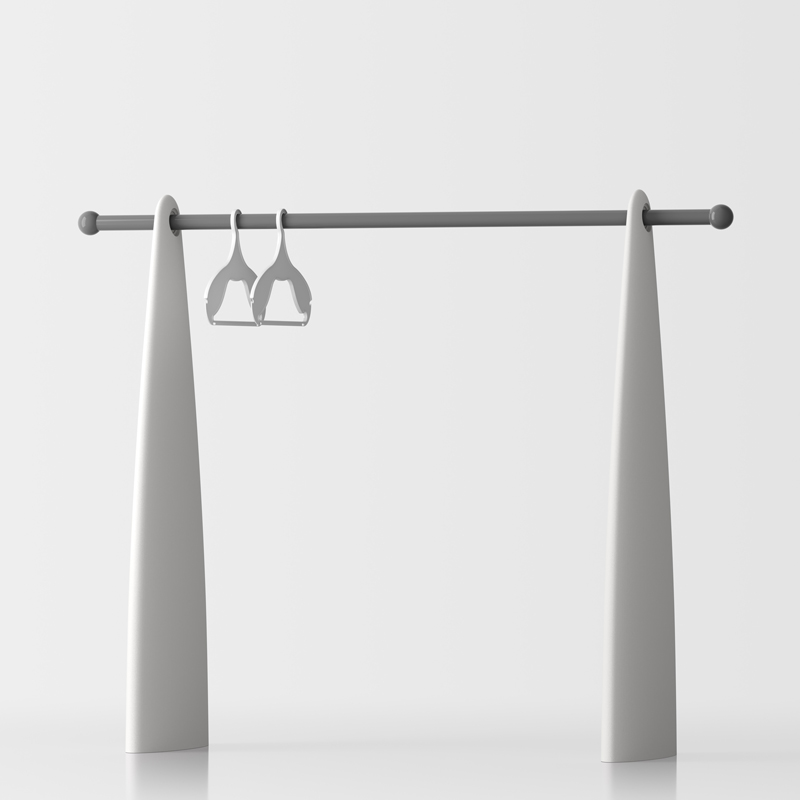 The Shopfitting Shop - Appendiabiti Con Rotelle, 2 Pezzi Da 5 Piedi Montaggio Senza Attrezzi Perfetto Per Casa E 765551