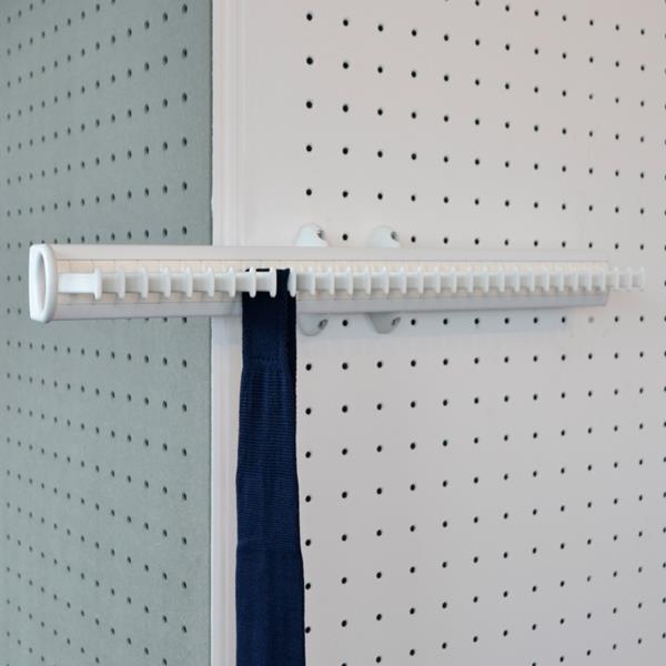 Pull-out tie rack - 32 hooks - white-white