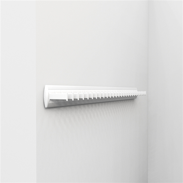Porte-cravates fixe - 28 crochets - blanc-blanc
