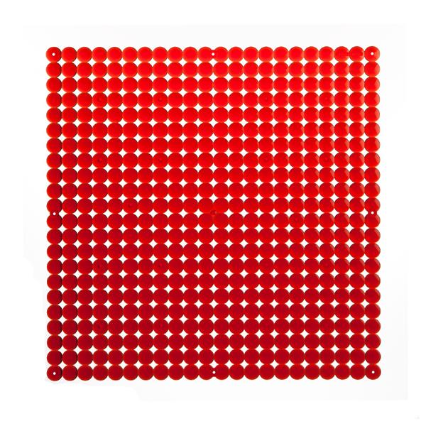 VedoNonVedo Timesquare big decorative element for furnishing and dividing rooms - transparent red