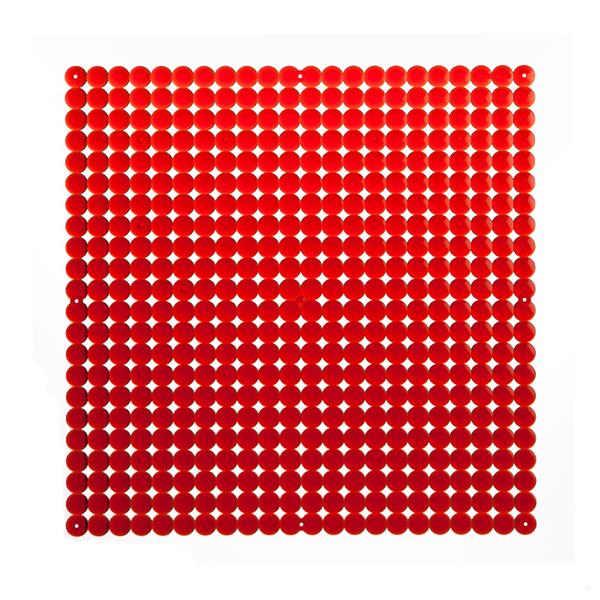 VedoNonVedo Timesquare big decorative element for furnishing and dividing rooms - transparent red