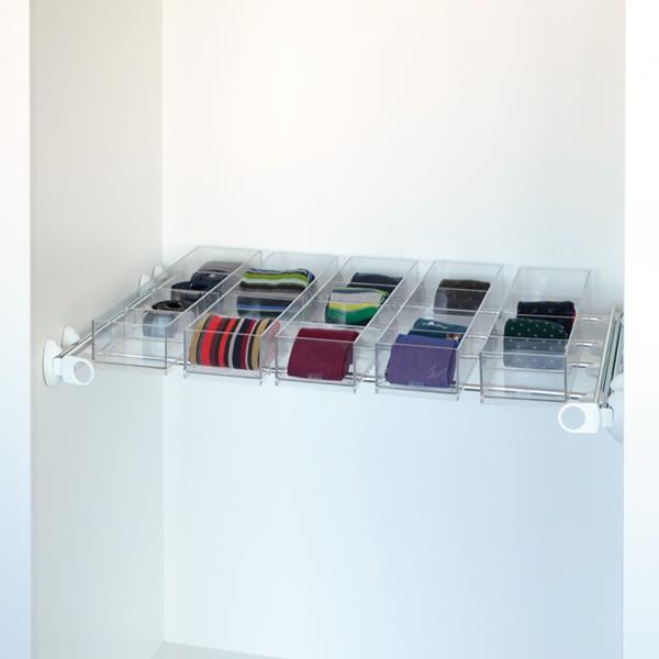 Plus - Organizer 5J - transparent - bright aluminium - transparent polycarbonate