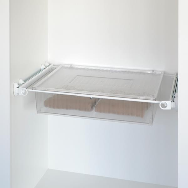 Schublade Roomy - weiss - weiss - Polycarbonat transparent