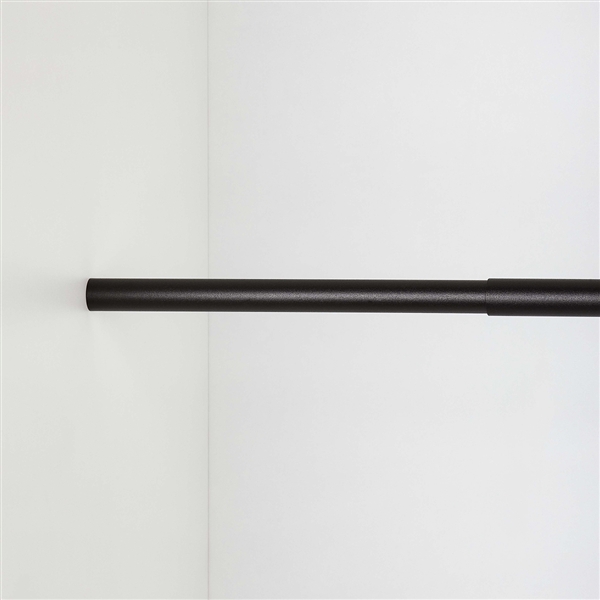Kleiderstange rund ausziehbar - braun - cm 35-52