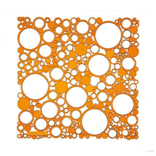 VedoNonVedo Bollicine decorative element for furnishing and dividing rooms - transparent orange