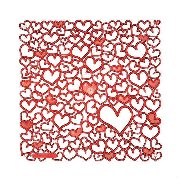 VedoNonVedo Palpitatio decorative element for furnishing and dividing rooms - transparent red